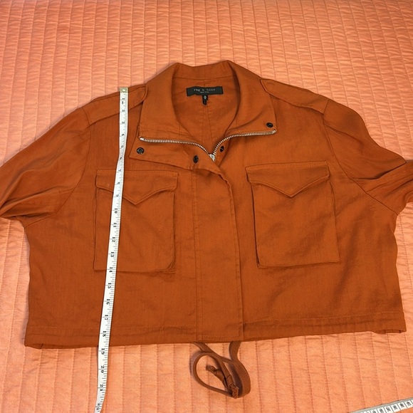 Rag & Bone Women's Cropped M65 Field Jacket color Rust size Medium - Picture 13 of 16